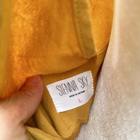 Sienna Sky mustard yellow cotton jumper Large - Picture 4 of 5